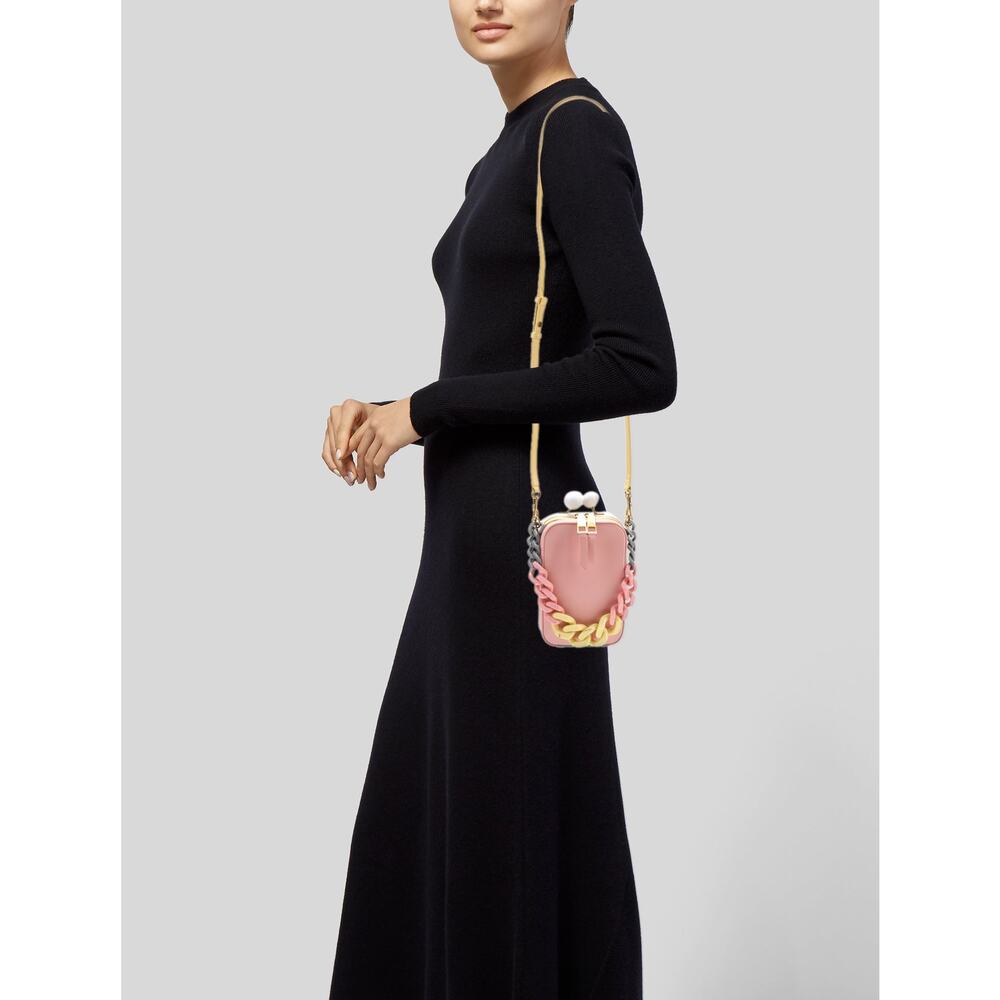 Pink & Yellow Chain Strap Crossbody Bag - Picture 2 of 15